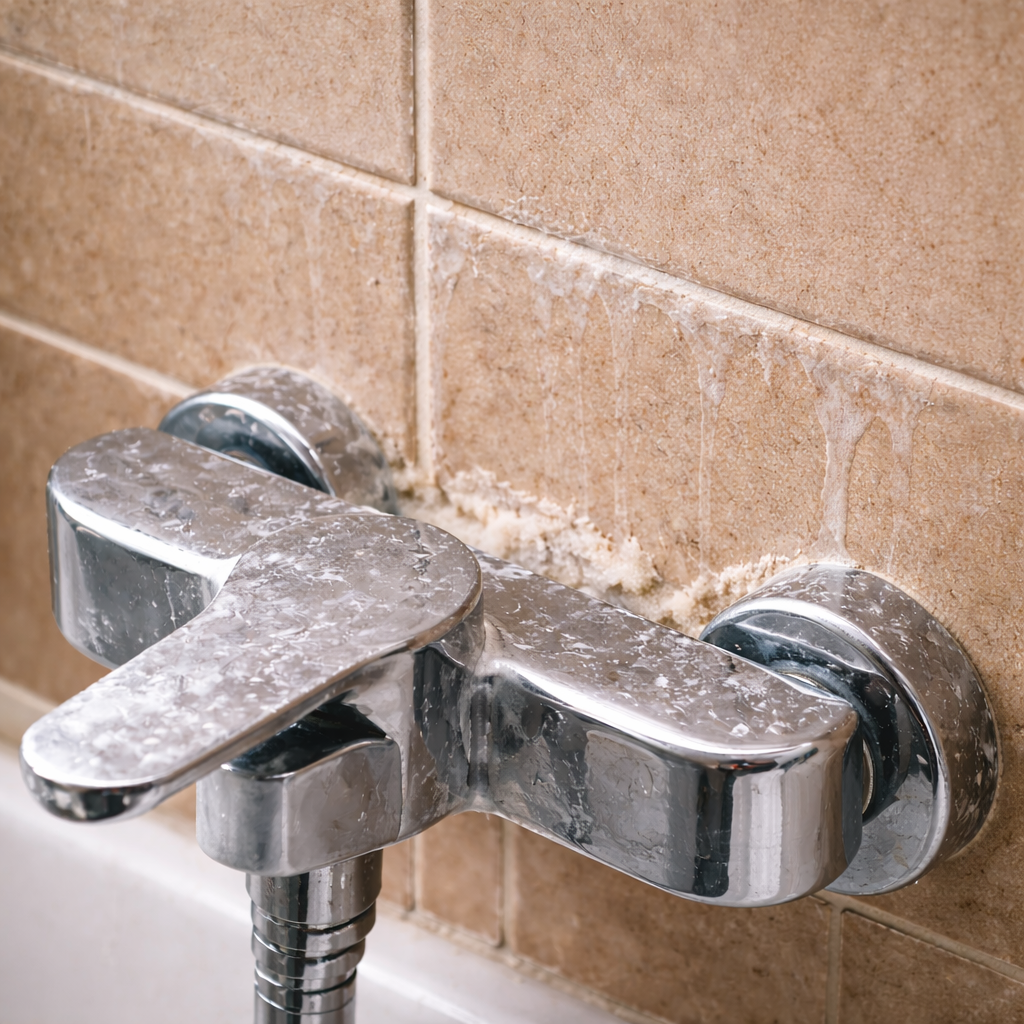 water stain removal on bathroom tap